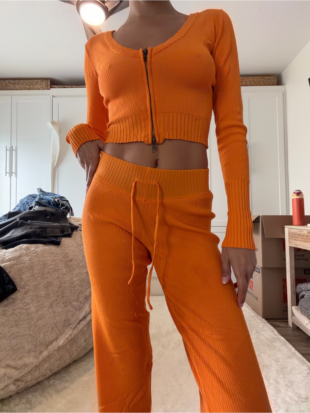 I.AM.GIA Ribbed Set - Orange - Picture 3 of 5